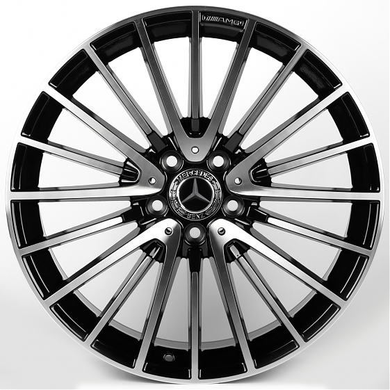 Литые диски 81806 Mercedes-Benz 3064F-SM187 19 J9.5 ET43 5x112 66.56 чёрный глянцевый + полированные: Фото 1