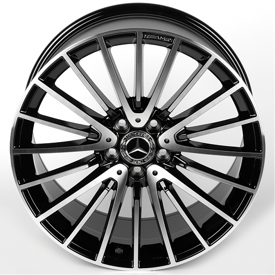 Литые диски 81806 Mercedes-Benz 3064F-SM187 19 J9.5 ET43 5x112 66.56 чёрный глянцевый + полированные: Фото 3