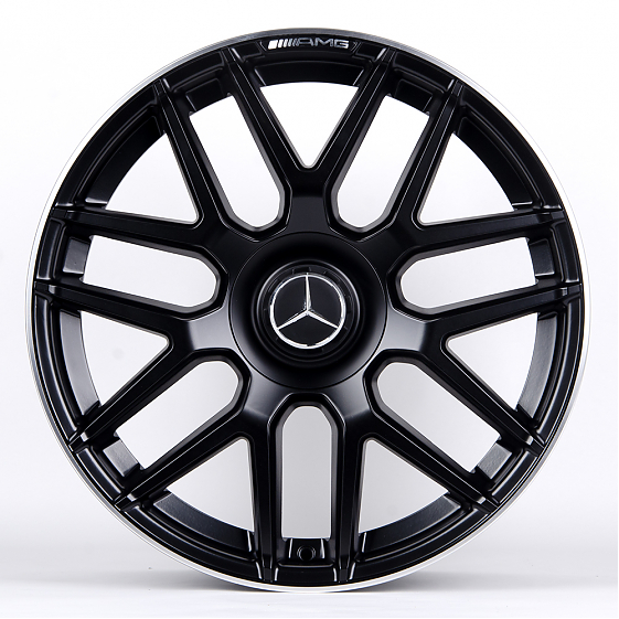 Литые диски 80876 Mercedes-Benz 10713-DS217 20 J9.5 ET44 5x112 66.6 чёрный матовый + полированный об: Фото 1