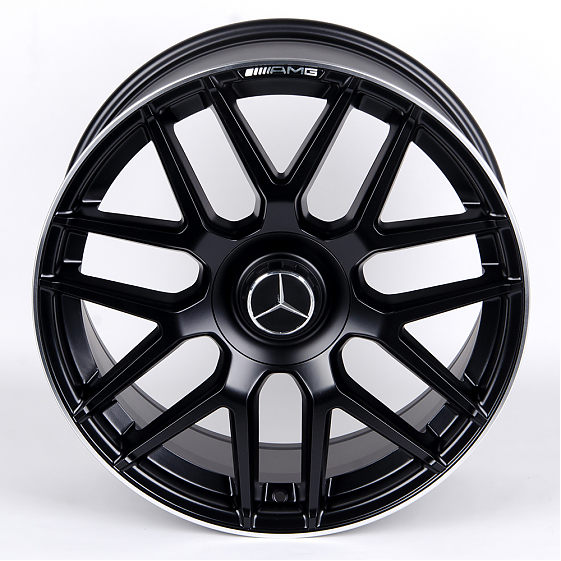Литые диски 80876 Mercedes-Benz 10713-DS217 20 J9.5 ET44 5x112 66.6 чёрный матовый + полированный об: Фото 2