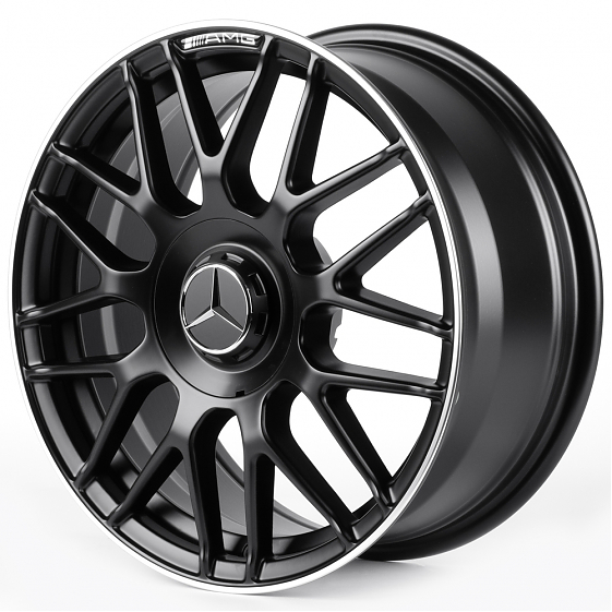 Литые диски 82588 Mercedes-Benz IVF-3368-H3368F 17 J7.5 ET35 5x112 66.56 чёрный матовый + полированн: Фото 5