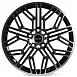 Кованые диски H230907B SKILL SL238 19 J8 ET41.5 5x120 66.1 чёрный + полированные спицы
