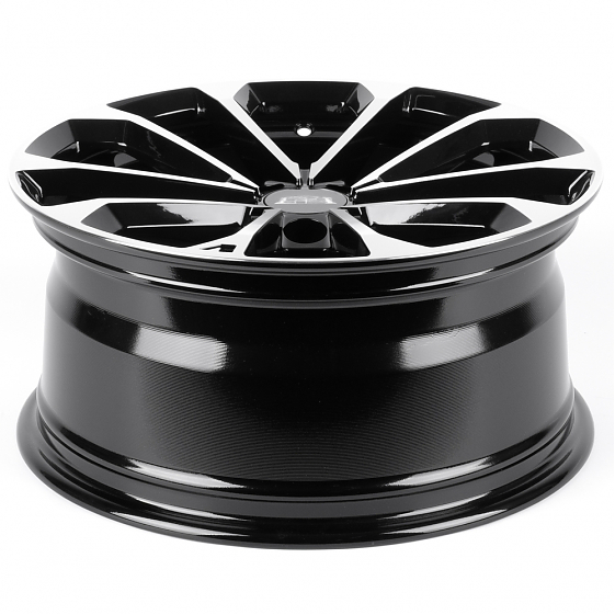 Литые диски 82373 Cadillac IVF3411 17 J8 ET32 5x115 70.3 чёрный глянцевый + полированные спицы: Фото 7