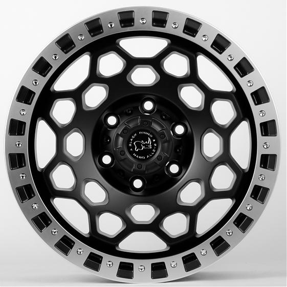 Литые диски 80440 Black Rhino JT240-7-SB386 17 J8.5 ET0 6x139.7 110.1 чёрный + хромированный обод: Фото 1