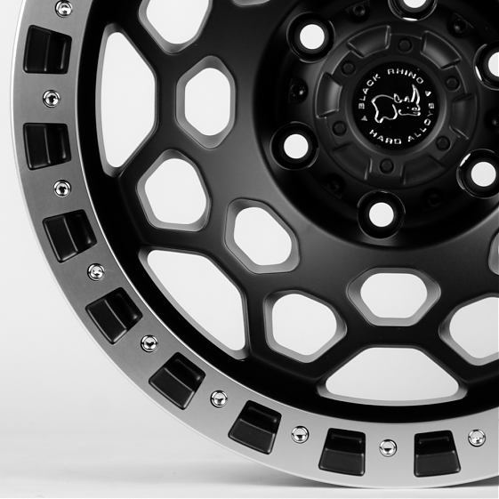 Литые диски 80440 Black Rhino JT240-7-SB386 17 J8.5 ET0 6x139.7 110.1 чёрный + хромированный обод: Фото 2
