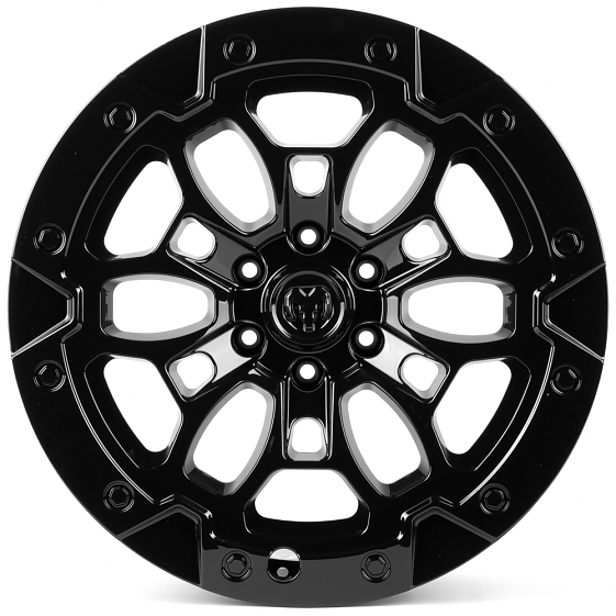 Кованые диски H260320J SKILL SV145-SV481 22 J9 ET19 6x139.7 77.8 чёрный глянцевый: Фото 1