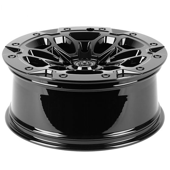 Кованые диски H260320J SKILL SV145-SV481 22 J9 ET19 6x139.7 77.8 чёрный глянцевый: Фото 7