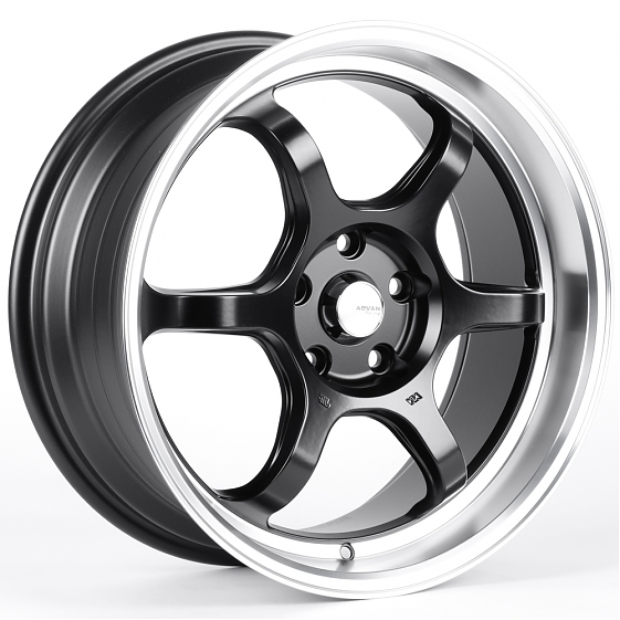Литые диски 82252 Advan FC006-SF069 18 J8 ET38 5x108 73.1 чёрный матовый + полированный обод: Фото 4