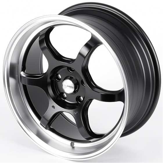 Литые диски 82252 Advan FC006-SF069 18 J8 ET38 5x108 73.1 чёрный матовый + полированный обод: Фото 6