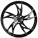 Кованые диски H230906C SKILL SL087 21 J8.5 ET40 5x108 63.4 чёрный + полированный обод