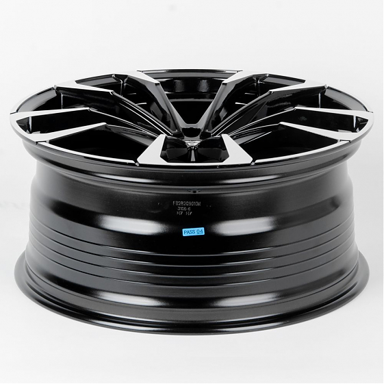 Литые диски 80667 HRE F028-DS216 20 J9 ET35 5x114.3 73.1 чёрный + полированные спицы: Фото 7