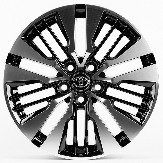 Литые диски 80416 Toyota ZT822-SV281 18 J8 ET40 5x114.3 60.1 чёрный + полированные спицы: Фото 1