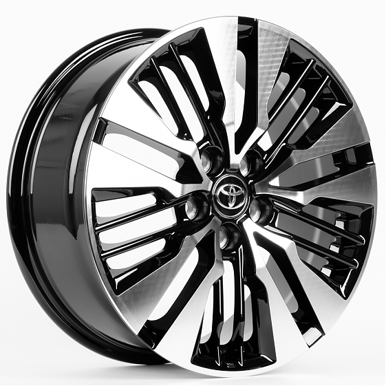 Литые диски 80416 Toyota ZT822-SV281 18 J8 ET40 5x114.3 60.1 чёрный + полированные спицы: Фото 4