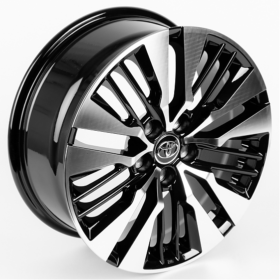 Литые диски 80416 Toyota ZT822-SV281 18 J8 ET40 5x114.3 60.1 чёрный + полированные спицы: Фото 5