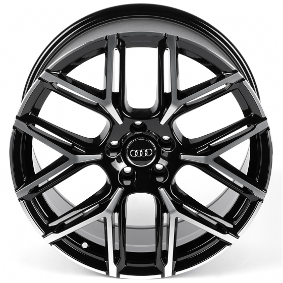 Литые диски 82606 Audi IVF-3590-H3590F 19 J8.5 ET35 5x112 66.5 чёрный глянцевый + полировка: Фото 3