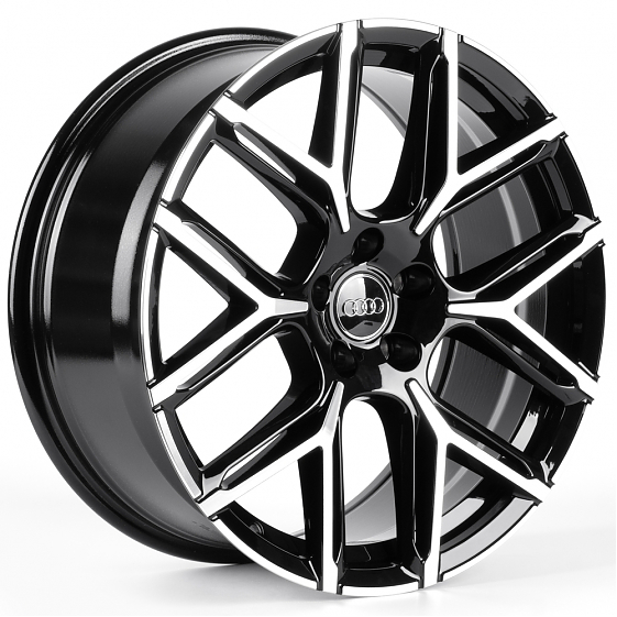 Литые диски 82606 Audi IVF-3590-H3590F 19 J8.5 ET35 5x112 66.5 чёрный глянцевый + полировка: Фото 4
