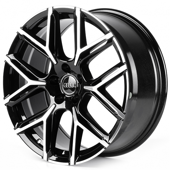 Литые диски 82606 Audi IVF-3590-H3590F 19 J8.5 ET35 5x112 66.5 чёрный глянцевый + полировка: Фото 5