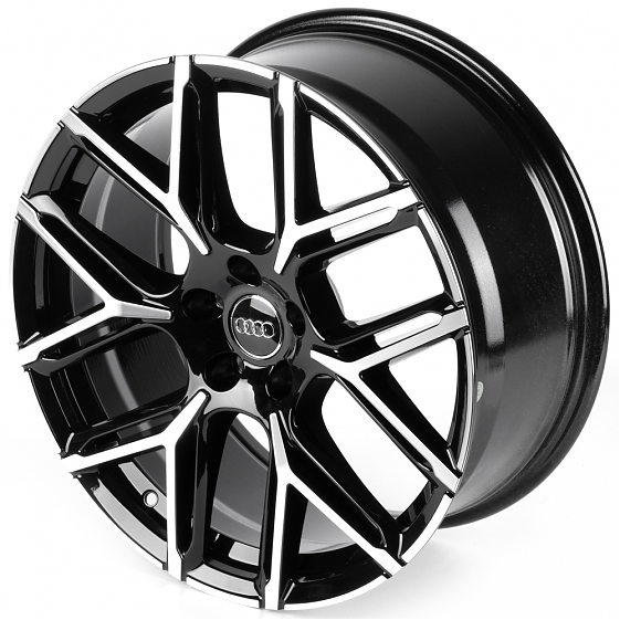 Литые диски 82606 Audi IVF-3590-H3590F 19 J8.5 ET35 5x112 66.5 чёрный глянцевый + полировка: Фото 6