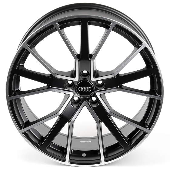 Литые диски 81003 Audi SK188-22059-24 20 J9 ET30 5x112 66.6 чёрный матовый + полированные спицы: Фото 3