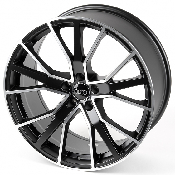 Литые диски 81003 Audi SK188-22059-24 20 J9 ET30 5x112 66.6 чёрный матовый + полированные спицы: Фото 5