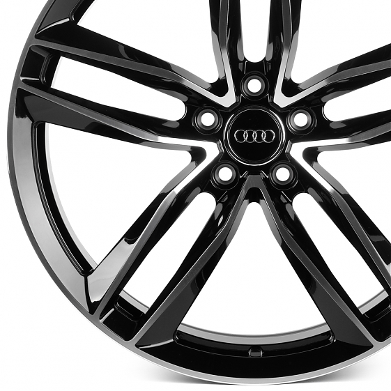 Кованые диски 0923-19 PTRACING FG207X-SV451 20 J9 ET28 5x112 66.45 чёрный + полированные спицы: Фото 2