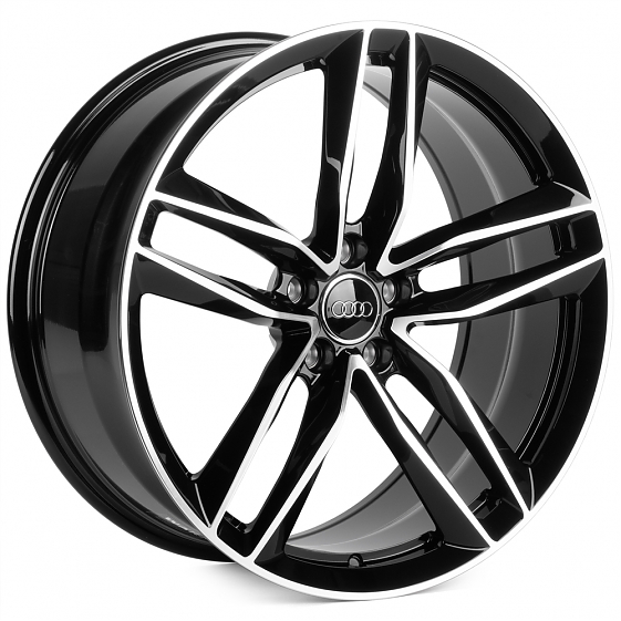 Кованые диски 0923-19 PTRACING FG207X-SV451 20 J9 ET28 5x112 66.45 чёрный + полированные спицы: Фото 4