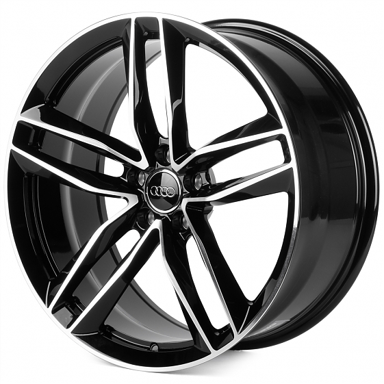 Кованые диски 0923-19 PTRACING FG207X-SV451 20 J9 ET28 5x112 66.45 чёрный + полированные спицы: Фото 5
