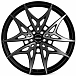 Кованые диски H230906B SKILL SL089 21 J8.5 ET40 5x108 63.4 чёрный + полированные спицы