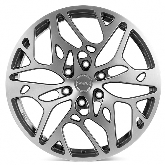 Кованые диски 221122N SKILL SV375-SL076 20 J9 ET19 6x139.7 77.8 графит + полированные спицы: Фото 1