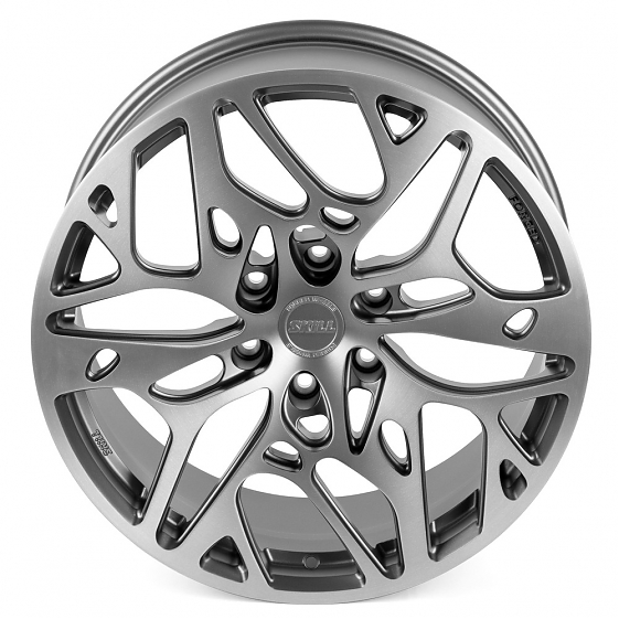 Кованые диски 221122N SKILL SV375-SL076 20 J9 ET19 6x139.7 77.8 графит + полированные спицы: Фото 3