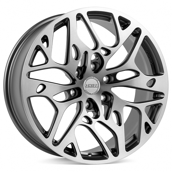 Кованые диски 221122N SKILL SV375-SL076 20 J9 ET19 6x139.7 77.8 графит + полированные спицы: Фото 4
