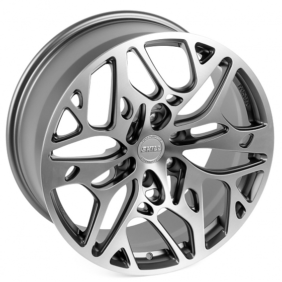 Кованые диски 221122N SKILL SV375-SL076 20 J9 ET19 6x139.7 77.8 графит + полированные спицы: Фото 5
