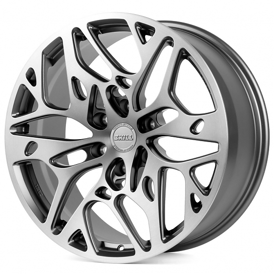 Кованые диски 221122N SKILL SV375-SL076 20 J9 ET19 6x139.7 77.8 графит + полированные спицы: Фото 6