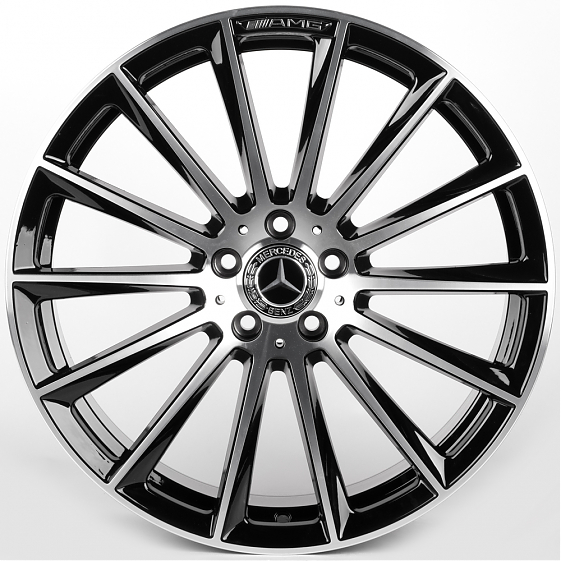 Литые диски 81849 Mercedes-Benz IVF-3061-CT525 20 J9.5 ET43 5x112 66.5 чёрный глянцевый + полированн: Фото 1