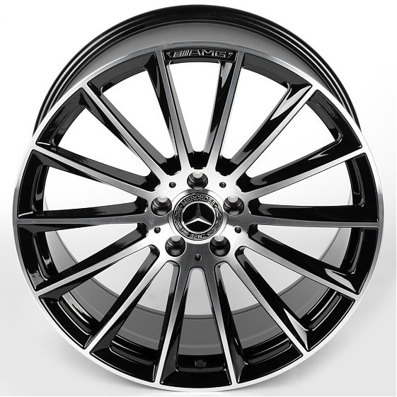 Литые диски 81849 Mercedes-Benz IVF-3061-CT525 20 J9.5 ET43 5x112 66.5 чёрный глянцевый + полированн: Фото 3