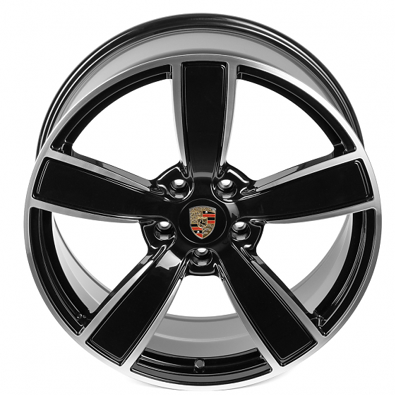 Кованые диски 230612YF SL400-SB439 22 J10 ET48 5x130 71.6 чёрный + полированные спицы: Фото 4