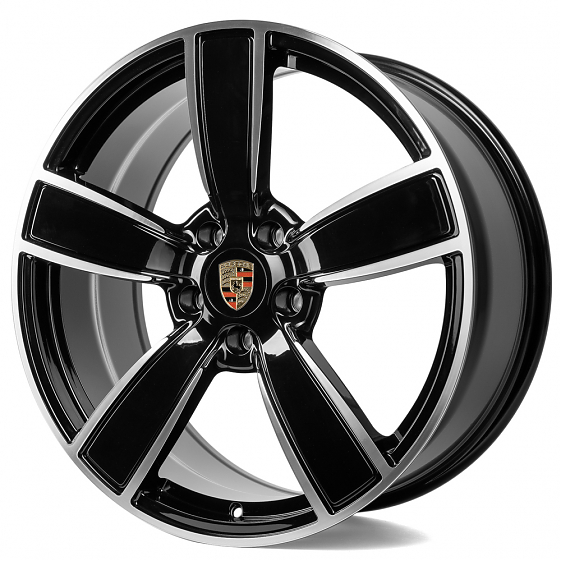Кованые диски 230612YF SL400-SB439 22 J10 ET48 5x130 71.6 чёрный + полированные спицы: Фото 7