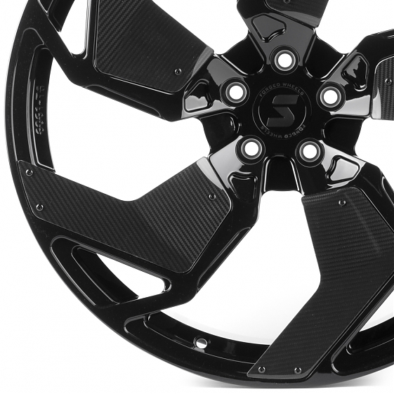 Кованые диски H241231G SKILL SL462-SK381 22 J10.5 ET19 5x112 66.5 чёрный глянцевый: Фото 2