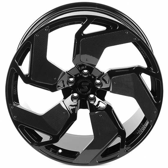 Кованые диски H241231G SKILL SL462-SK381 22 J10.5 ET19 5x112 66.5 чёрный глянцевый: Фото 3