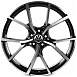 Кованые диски H250925V SKILL SL665-SK333 20 J9 ET33 5x112 66.6 чёрный глянцевый + полированные спицы