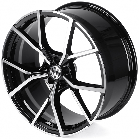 Кованые диски H250925U SKILL SL665-CS428 21 J9.5 ET31 5x112 66.6 чёрный глянцевый + полированные спи: Фото 6