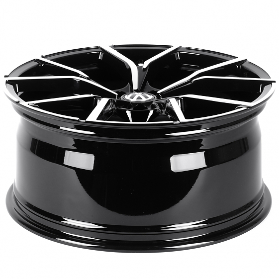 Кованые диски H250925U SKILL SL665-CS428 21 J9.5 ET31 5x112 66.6 чёрный глянцевый + полированные спи: Фото 7