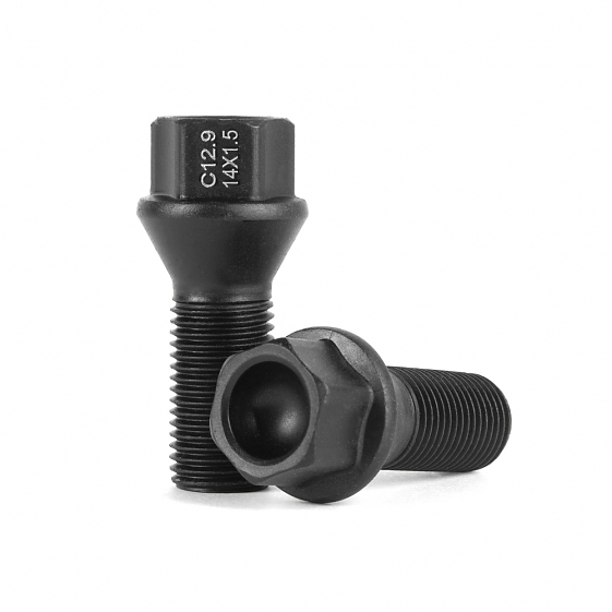 Болт 20224 ATVL 152 конус 14X1,5 28mm чёрный матовый HEX 17: Фото 2