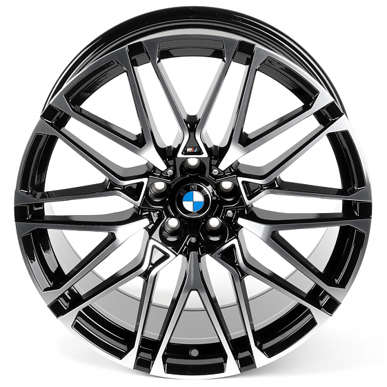 Литые диски 80959 BMW HP996D-FG466 20 J9 ET35 5x112 66.5 чёрный глянцевый + полированные спицы: Фото 3