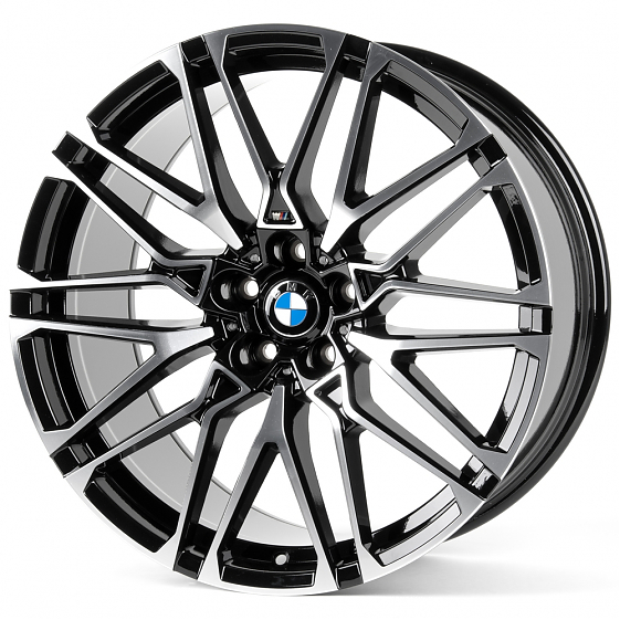 Литые диски 80959 BMW HP996D-FG466 20 J9 ET35 5x112 66.5 чёрный глянцевый + полированные спицы: Фото 4