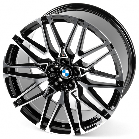 Литые диски 80959 BMW HP996D-FG466 20 J9 ET35 5x112 66.5 чёрный глянцевый + полированные спицы: Фото 5