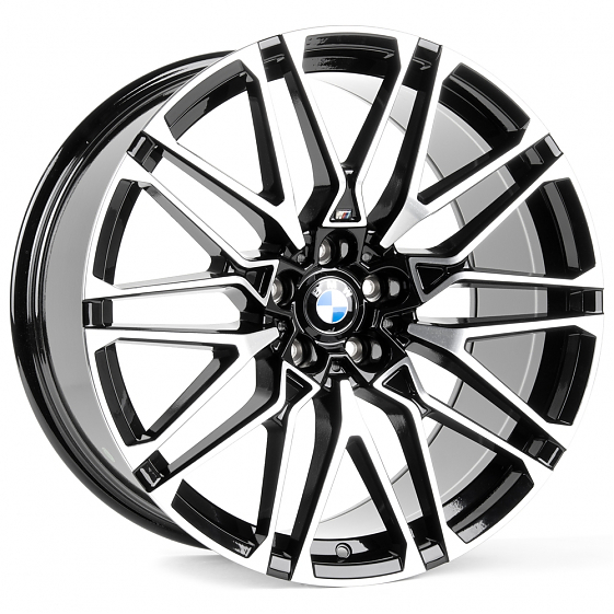 Литые диски 80959 BMW HP996D-FG466 20 J9 ET35 5x112 66.5 чёрный глянцевый + полированные спицы: Фото 6