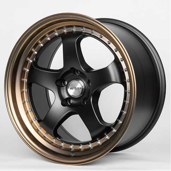 Литые диски 80280 Work JS1091-DS194 18 J9.5 ET22 5x114.3 73.1 чёрный + бронзовый обод: Фото 4