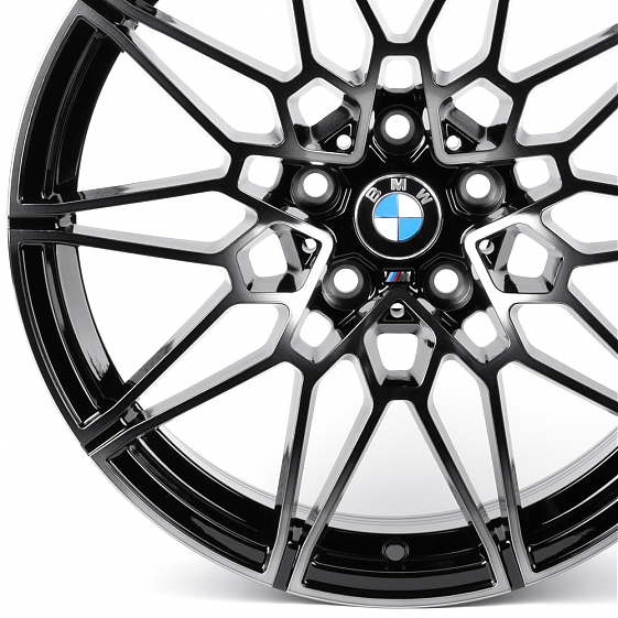 Литые диски 82519 BMW XF022 18 J8 ET30 5x112 66.6 чёрный глянцевый + полированные спицы + тёмный лак: Фото 2